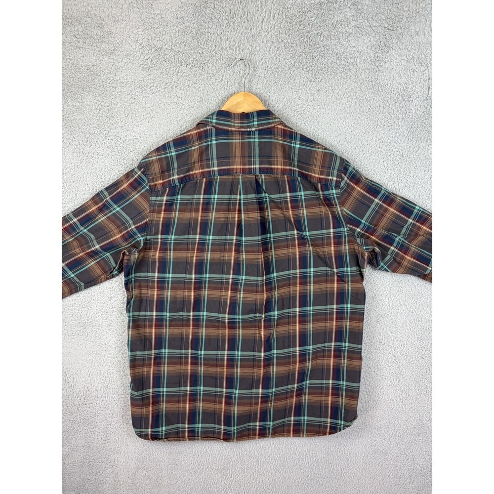 The North Face Shirt Mens Large Brown Plaid Long Sleeve Button Casual Outdoor - Picture 6 of 8